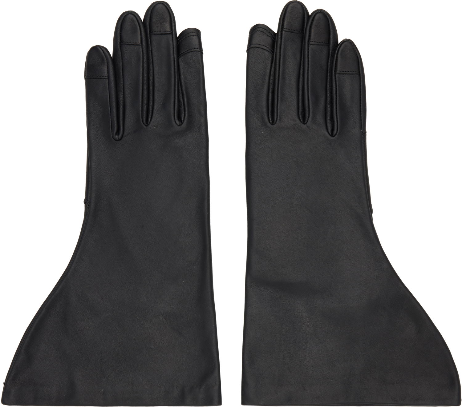 Rokavice Rick Owens Rick Owens Concordians Gleam Long Leather Gloves Črna | RR02E1452 LNV, 0