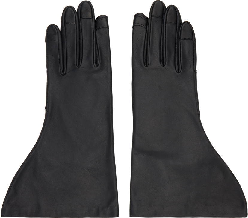 Rokavice Rick Owens Rick Owens Concordians Gleam Long Leather Gloves Črna | RR02E1452 LNV