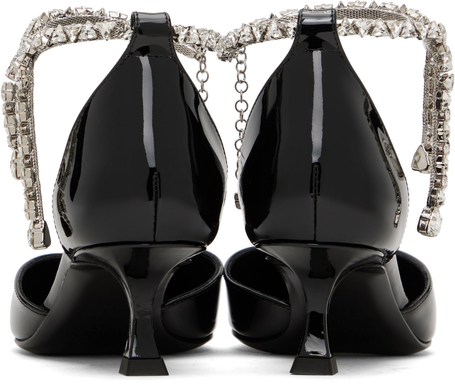 Superge in čevlji Jimmy Choo Jimmy Choo Stevie 50 Crystal Embellished Patent Leather Heels Črna | STEVIE 50, 1