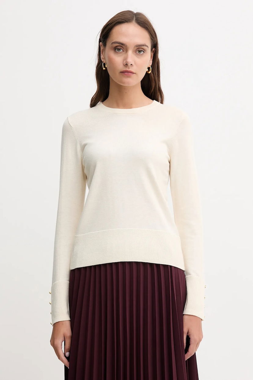 Pleteni pulover Barbour Barbour CARLBY Women's Sweater Bela | LKN1686