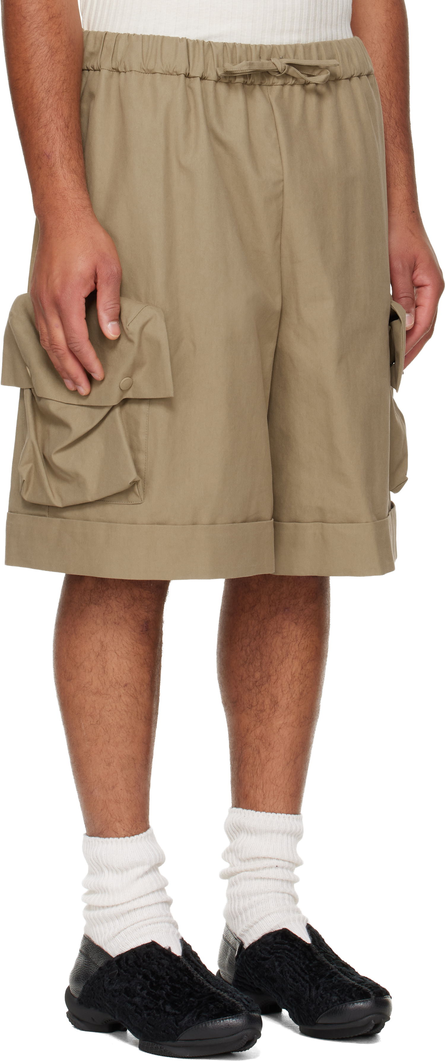Kratke hlače Simone Rocha Simone Rocha Multi Pocket Drawstring Cargo Shorts Bež | 4172 1267, 1
