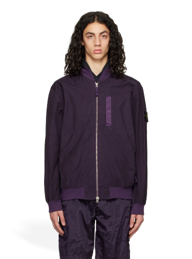 Bomber jakna Stone Island Garment-Dyed Bomber Jacket Lila | 781542629