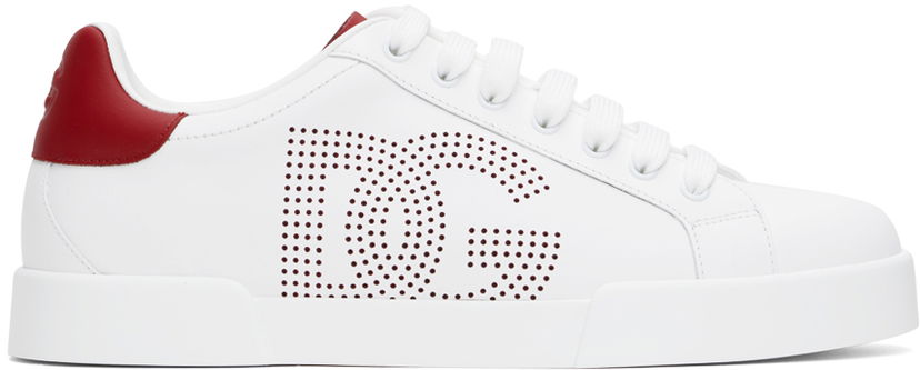 Superge in čevlji Dolce & Gabbana Portofino Calfskin Bela | CS2277AV066