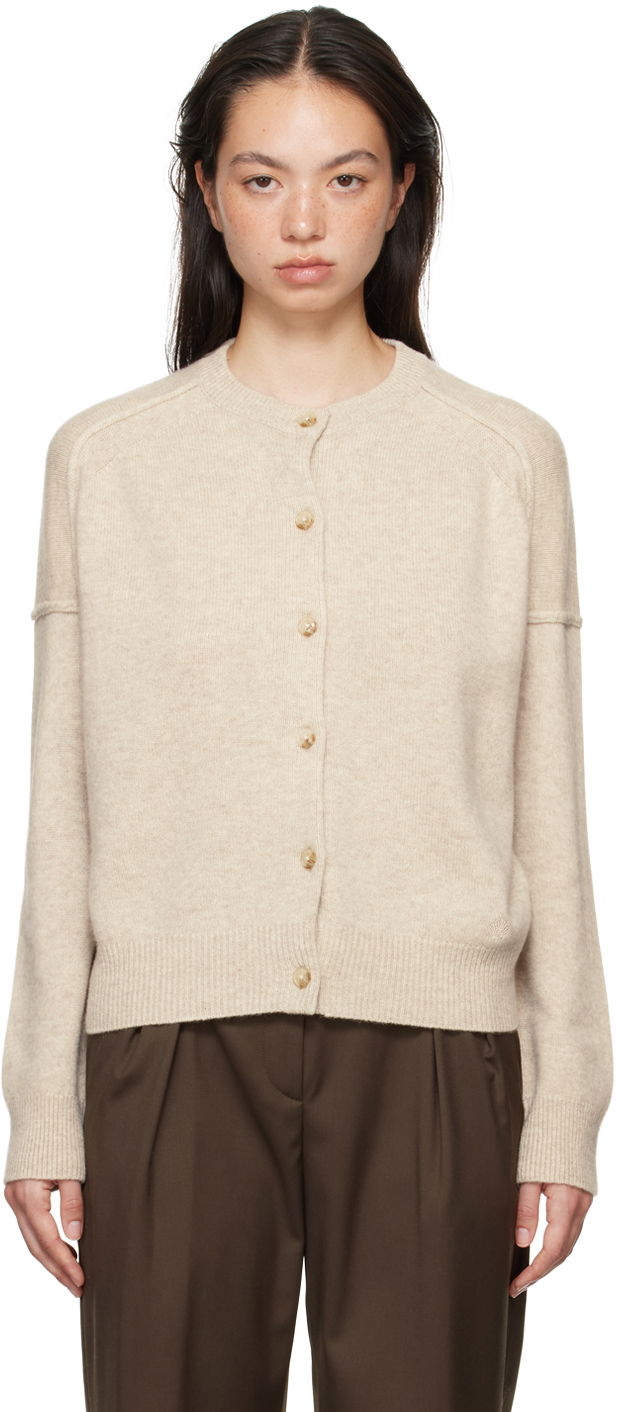Pleteni pulover Loulou de Saison Loulou de Saison Keti Cardigan Bež | KETI, 0