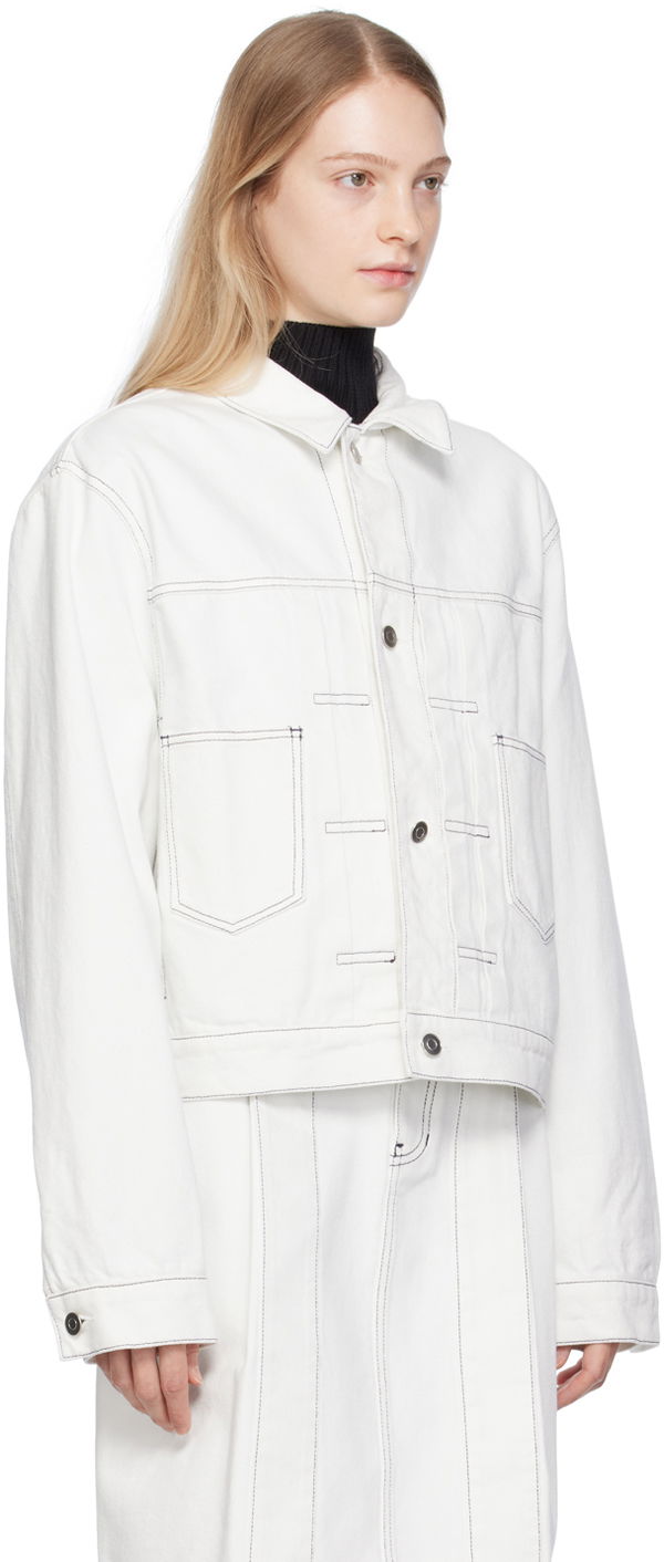 Jakna We11done We11done Tucked Denim Jacket Bela | WD-DJ3-23-338-M-IC, 1
