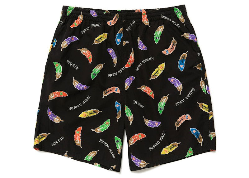 Kratke hlače Human Made Feather Print Shorts Črna | HM25PT022, 0
