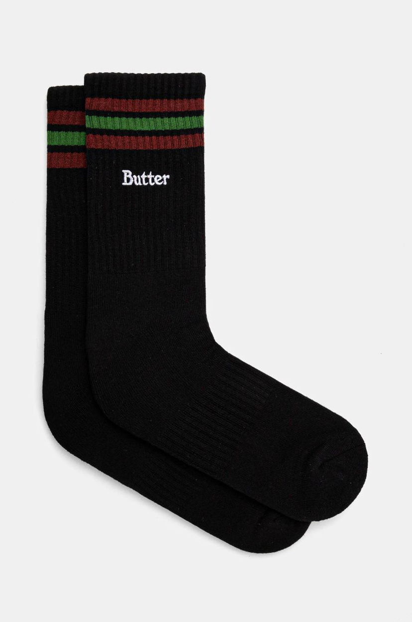 Nogavice Butter Goods Stripe Socks Črna | BG243912