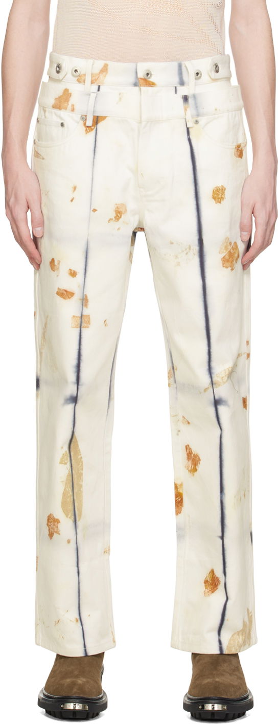 Kavbojke Feng Chen Wang Feng Chen Wang Plant-Dyed Jeans Bela | FUS17TR20