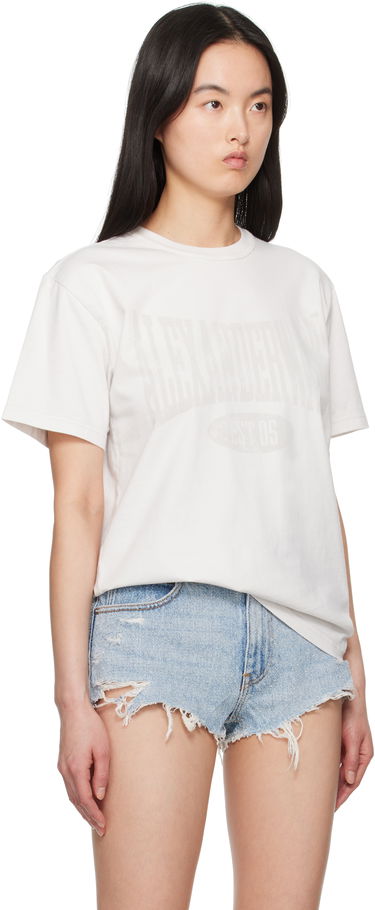Majica Alexander Wang Alexander Wang.t Distressed Logo T-Shirt Siva | 4CC2251542, 4