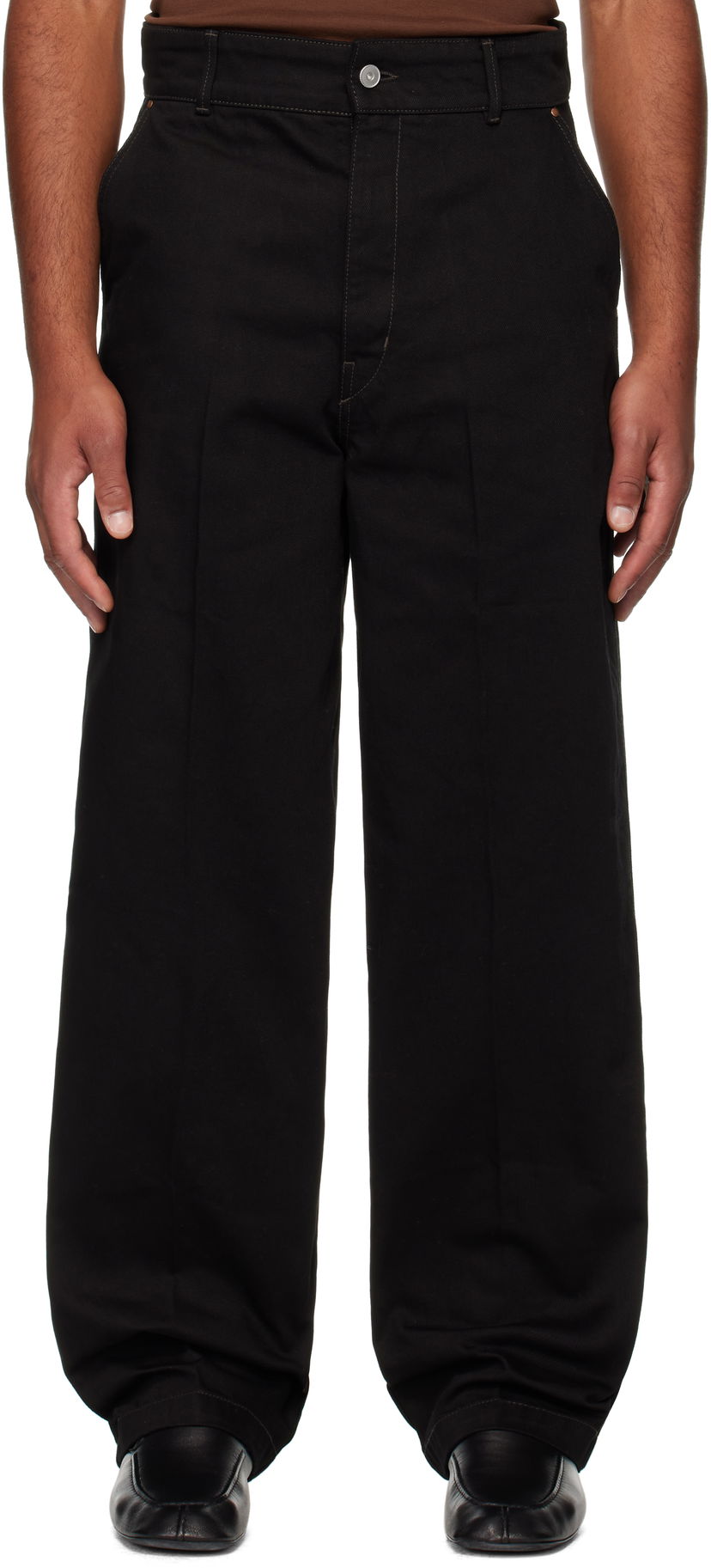 Kavbojke LEMAIRE LEMAIRE Maxi Barrel Workwear Jeans Črna | PA1261 LD1055