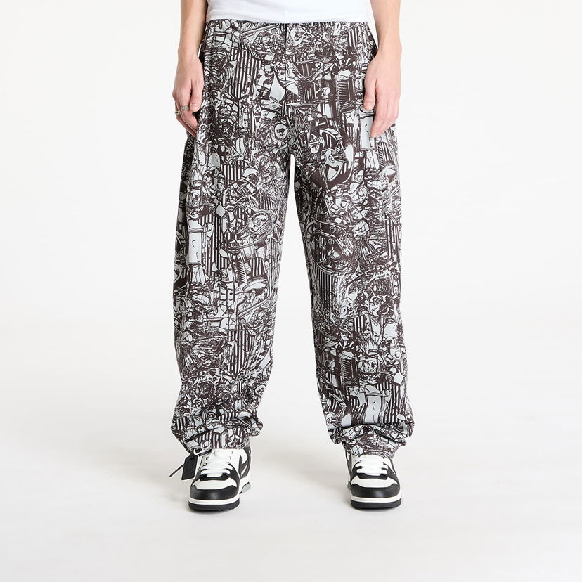 Cargo hlače Marcelo Burlon Marcelo Burlon AOP Mech Baggy Pajama Pants Večbarvna | CMCA18FS25FAB0010706