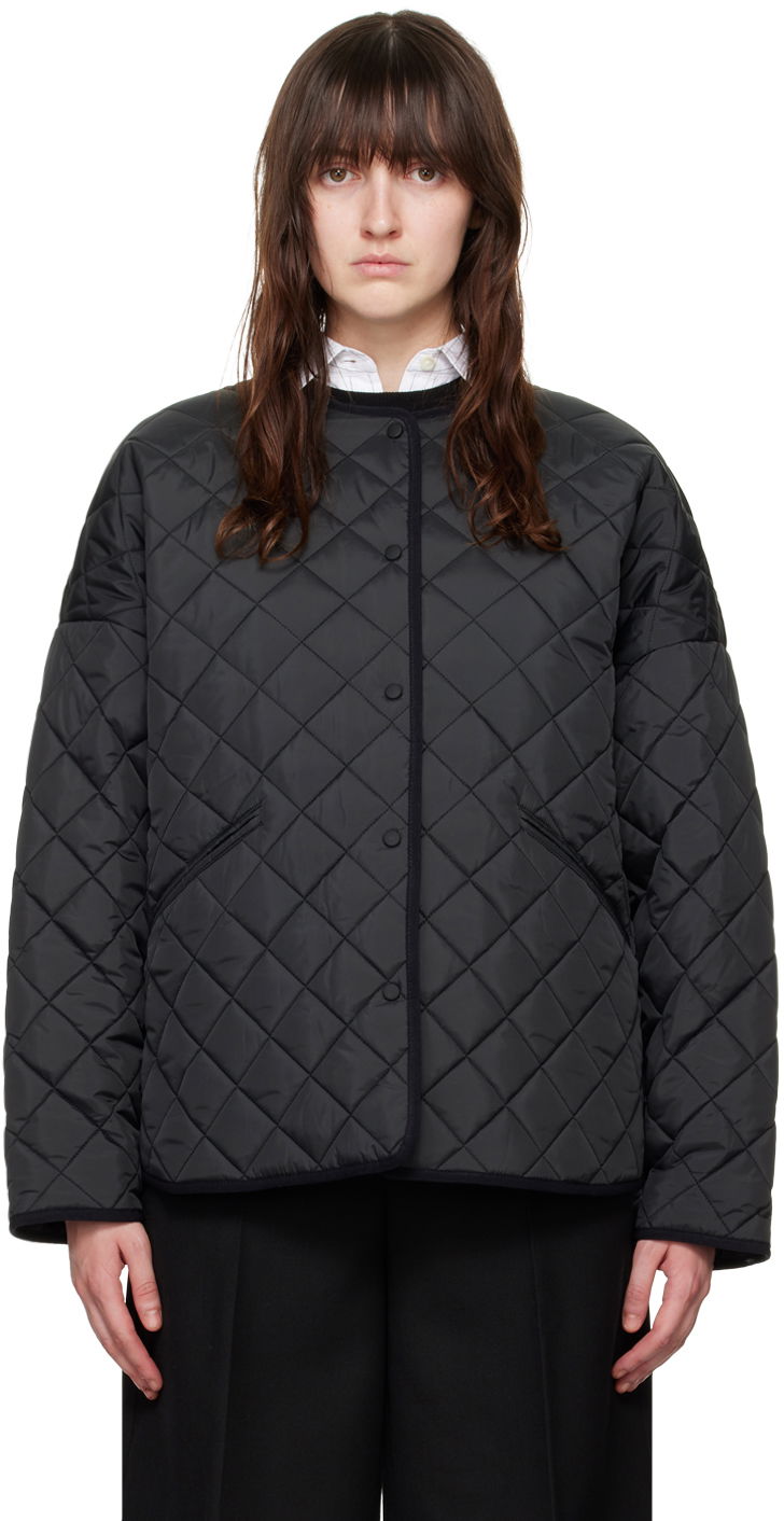 Puhovka TOTEME Quilted Button-Up Jacket Črna | 211-177-732