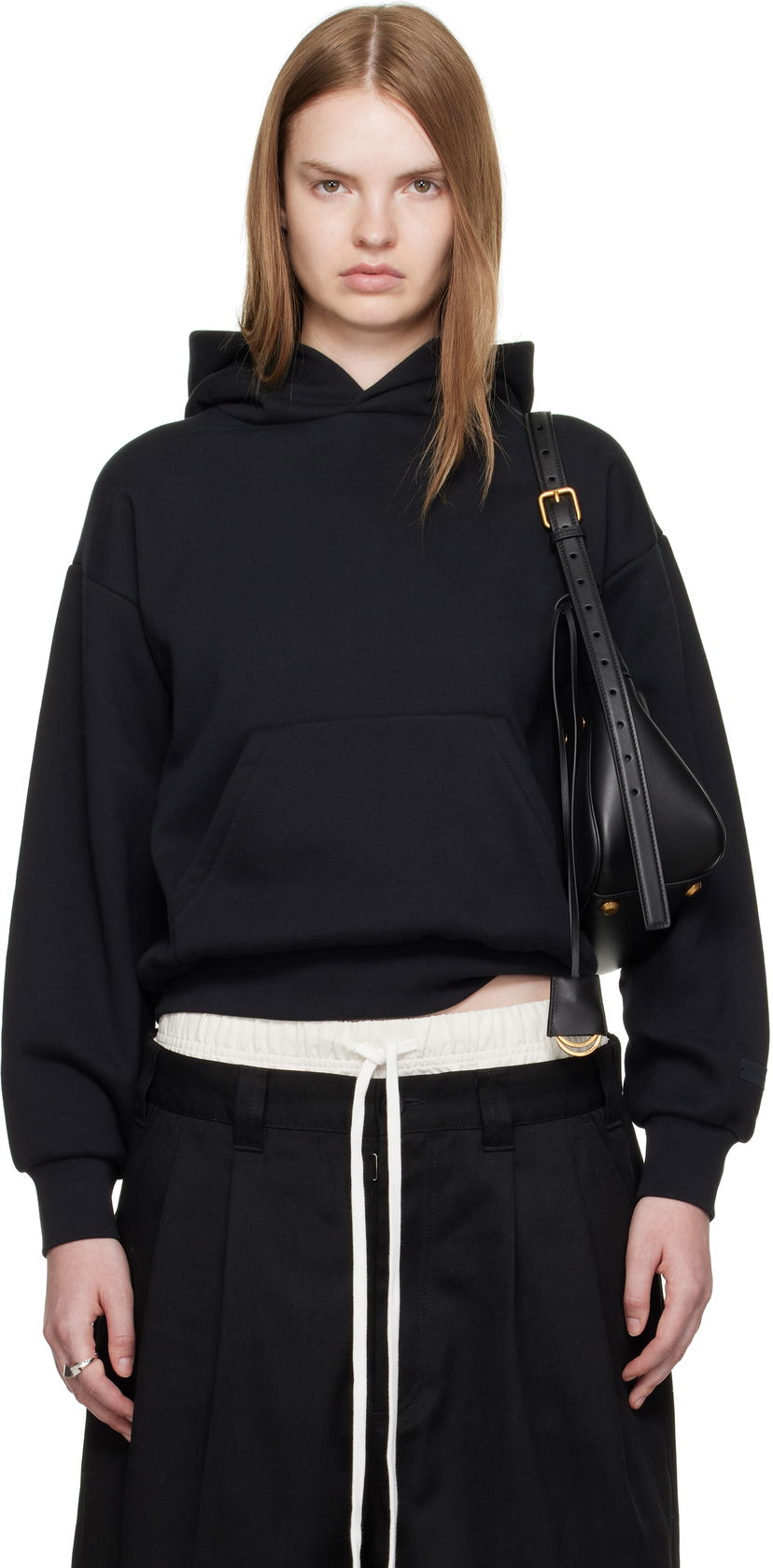 Pulover Fear of God Fear of God ESSENTIALS Classic Fit Hoodie Črna | 192SP255540FW