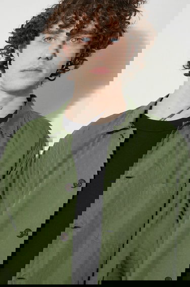 Srajce Universal Works Universal Works Bakers Overshirt, Relaxed Fit Zelena | 30680.BIRCH, 4