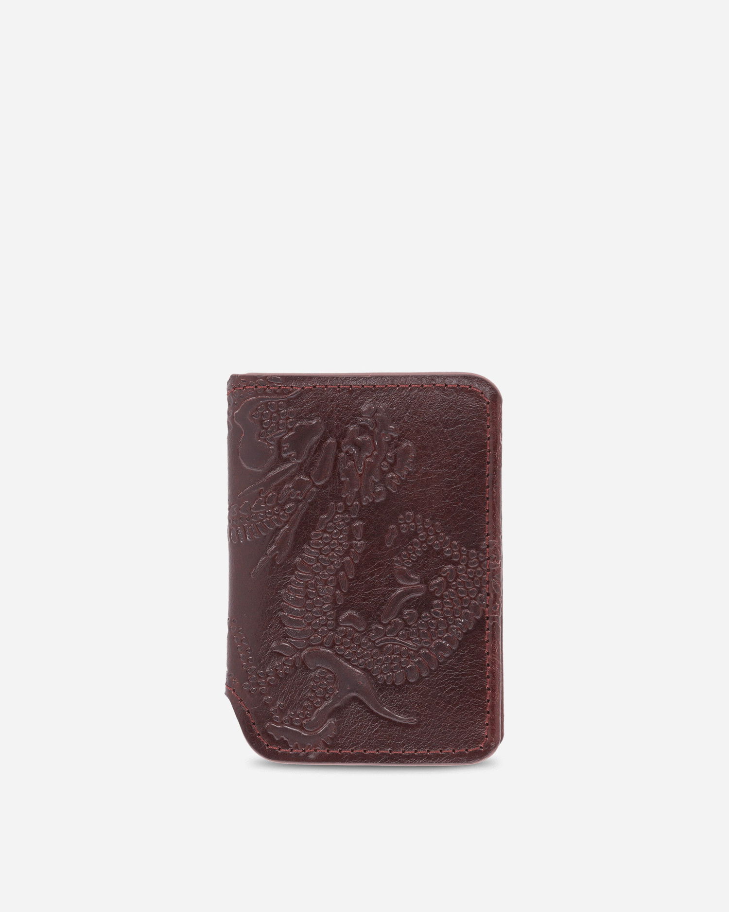 Denarnica OUR LEGACY Dragon Embossed Card Case Deep Abyss Rjava | A4258CD 001, 1