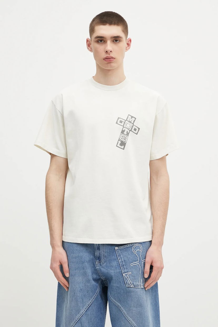 Majica Aries Aries Faded God Town Graphic T-Shirt Bela | AR6003803