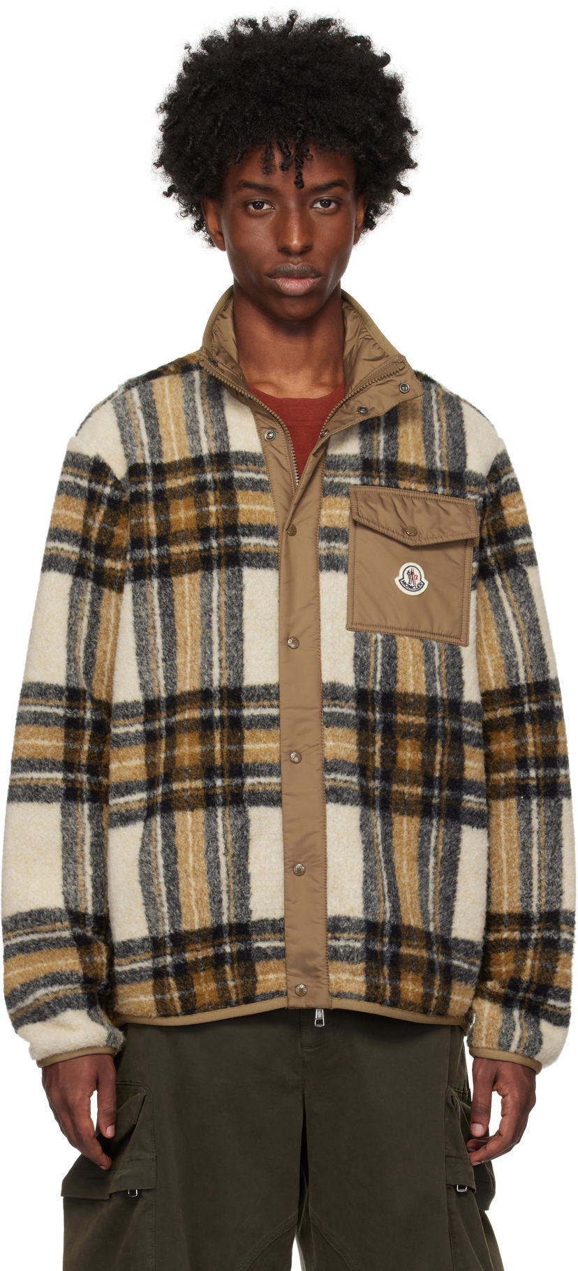 Jakna Moncler Moncler Plaid Fleece Jacket Večbarvna | J20918G0005589AQU