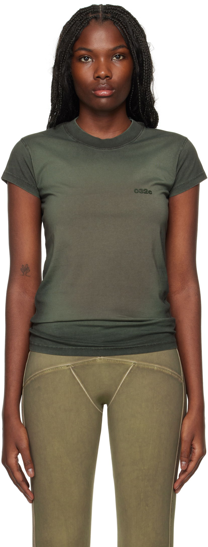 Majica 032C Adagio Tight T-Shirt Zelena | F24-MRC-0121-450