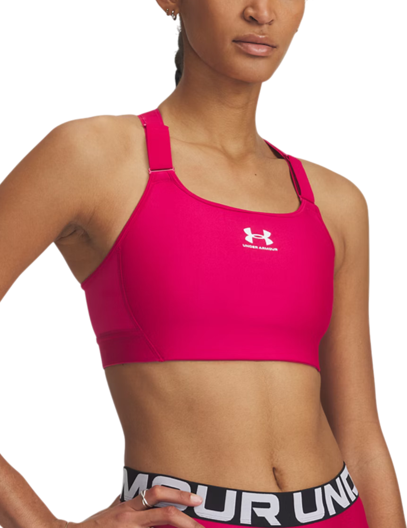 Modrček Under Armour HeatGear High Sports Bra Roza | 1379195-681