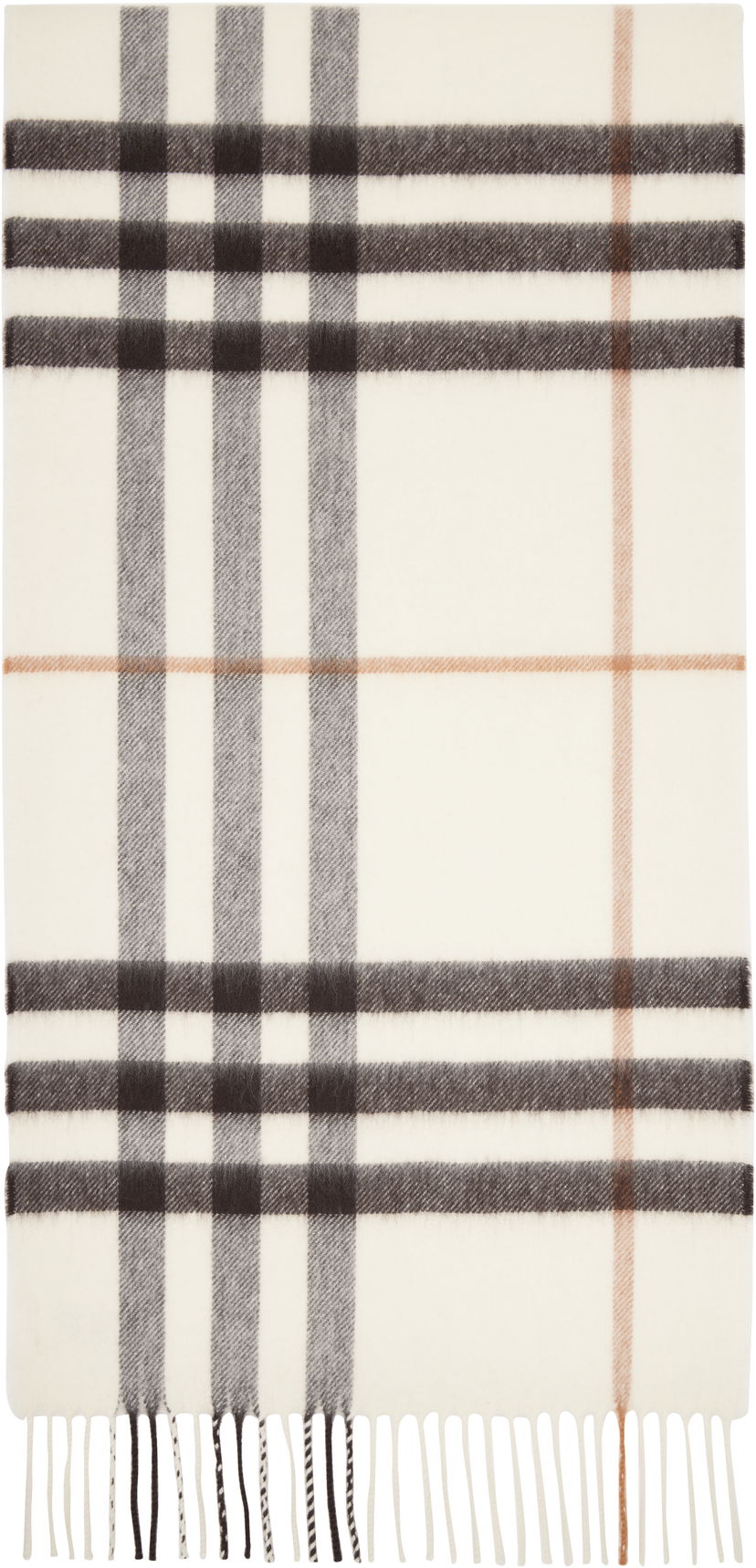 Šala Burberry Burberry Check Cashmere Scarf Bela | 8112634