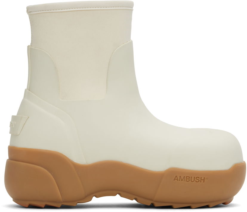 Oblačila Ambush AMBUSH Rubber Boots Bela | BWIE003F24MAT0010101