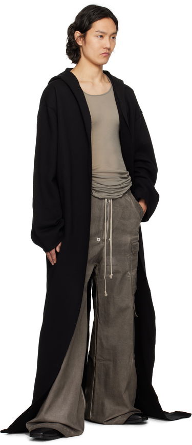 Pleteni pulover Rick Owens Rick Owens DRKSHDW Hollywood Dragging Hoodie Črna | DU01E3277 F, 3