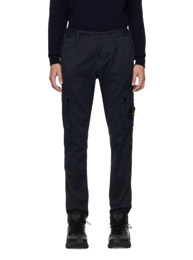 Cargo hlače Stone Island Garment-Dyed Cargo Mornarica | 7915303L1