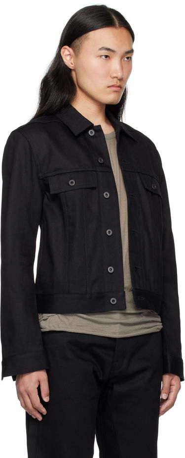 Jakna Rick Owens Rick Owens DRKSHDW Hollywood Trucker Denim Jacket Črna | DL01E6788 BLKJP, 1