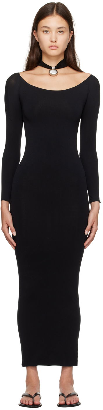 Obleke The Row Maxi Dress With Open Back Črna | 7233-Y622