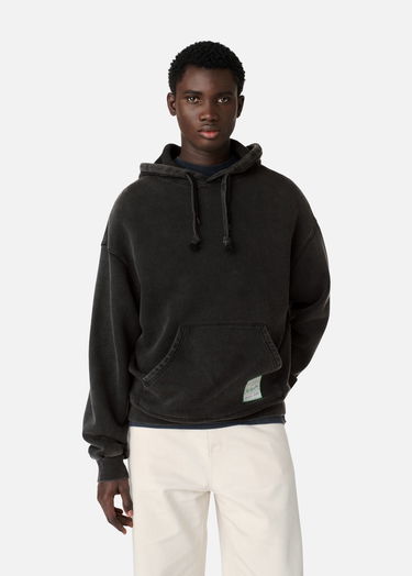 Pulover AXEL ARIGATO Washed Effect Hoodie with Patch Črna | A2993001, 2