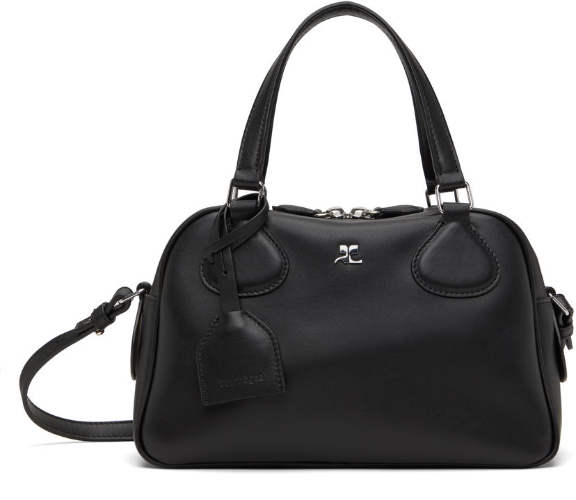 Torbica Courrèges Studded Leather Bowling Bag Črna | 324GSA133CR0065
