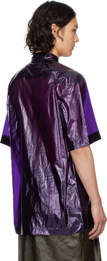 Srajce Dries Van Noten Dries Van Noten Sheer Short Sleeve Shirt Lila | 251-020762-1258, 2