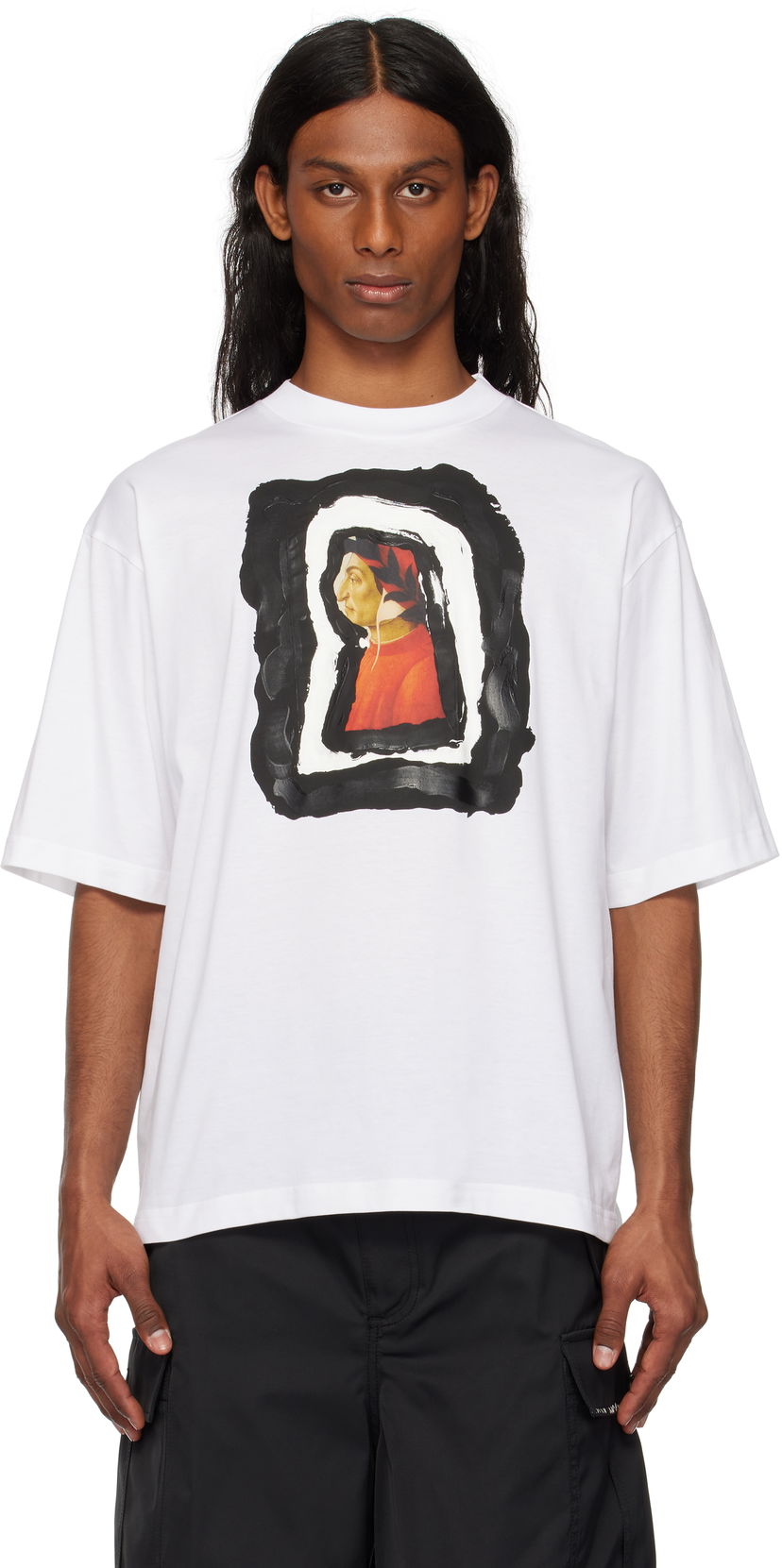 Majica Marni Marni Dante Print Cotton T-Shirt Bela | HUMU0223NP USCX68