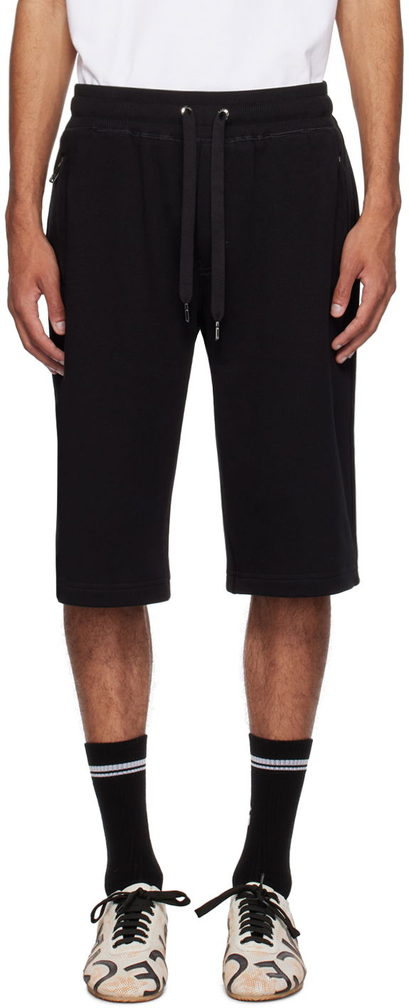 Kratke hlače Dolce & Gabbana Black Plaque Shorts Črna | GVB7HTG7F2G, 0