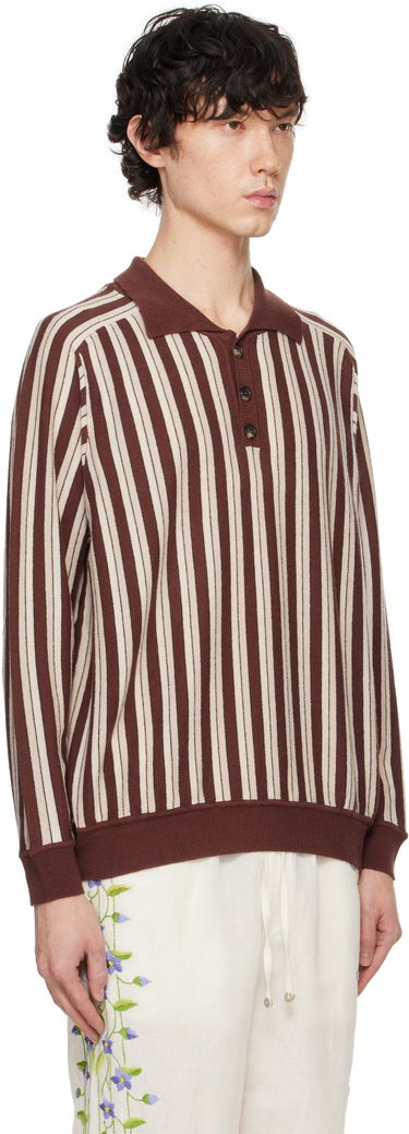 Pleteni pulover Bode Bode Hogan Stripe Polo Zelena | MRF24KT006, 4