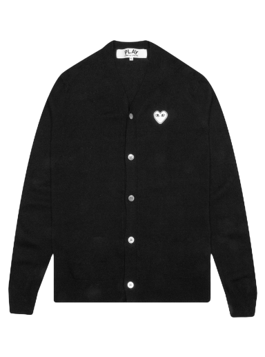 Pleteni pulover Comme des Garçons PLAY V-Neck Cardigan Črna | AZ N062 051 1