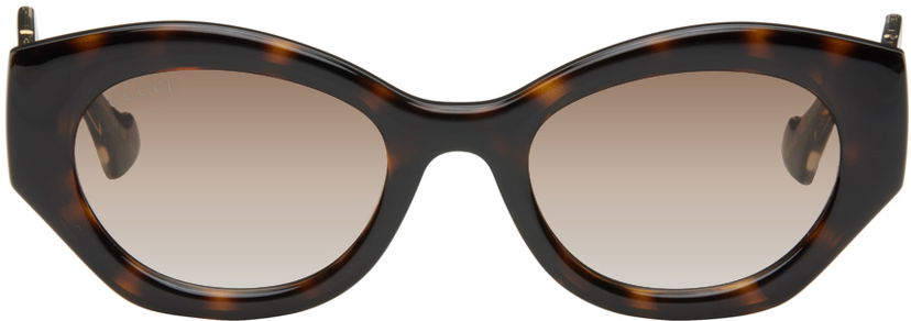 Sončna očala Gucci Brown Geometric Sunglasses Rjava | GG1553S