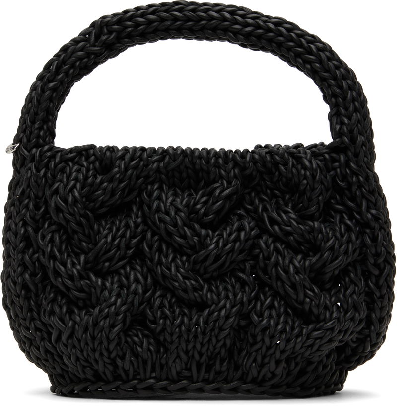 Torbica JW Anderson JW Anderson Small Cable Knit Bag Črna | HB0712-LA0365