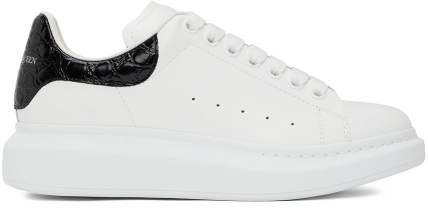 Superge in čevlji Alexander McQueen Croc Oversized Bela | 625162WHYB8, 0