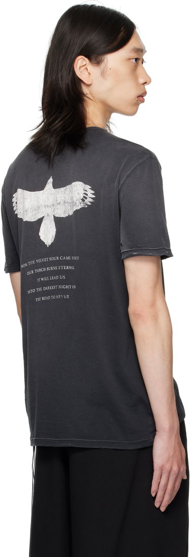 Majica Ann Demeulemeester Ann Demeulemeester Eternal Eagle Baptist Distressed T-Shirt Črna | B0013414-FA638-098, 2
