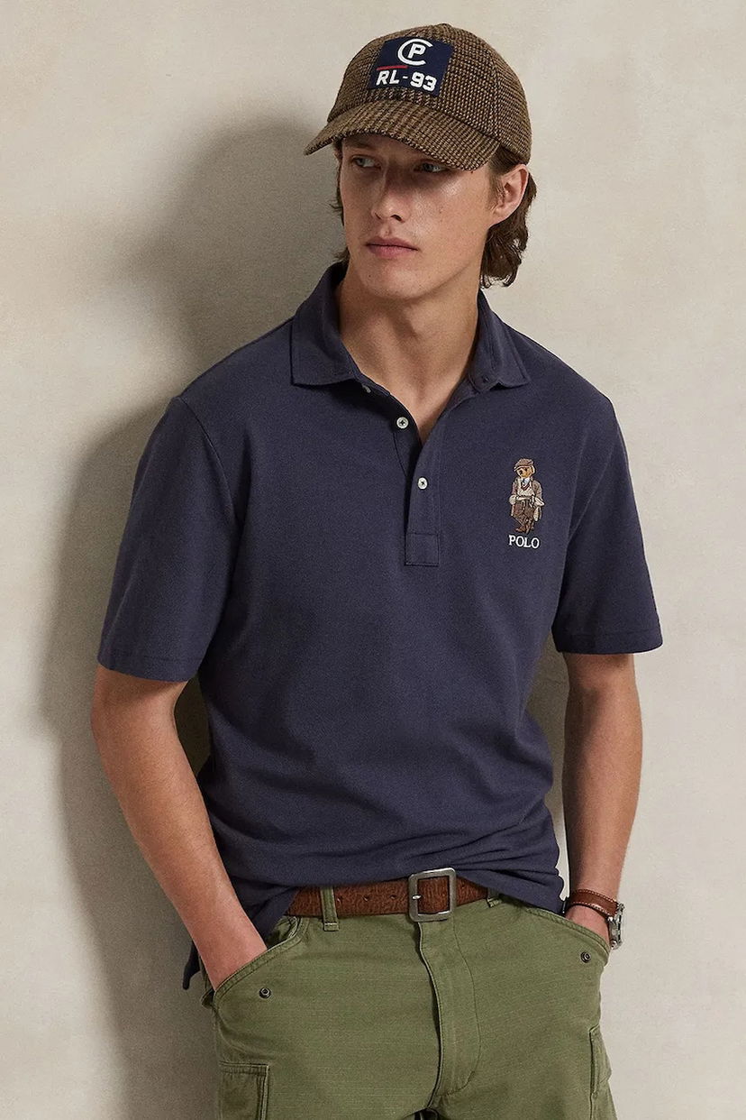 Polo majica Polo by Ralph Lauren Polo Ralph Lauren Polo Shirt with Appliqué Mornarica | 710P00083