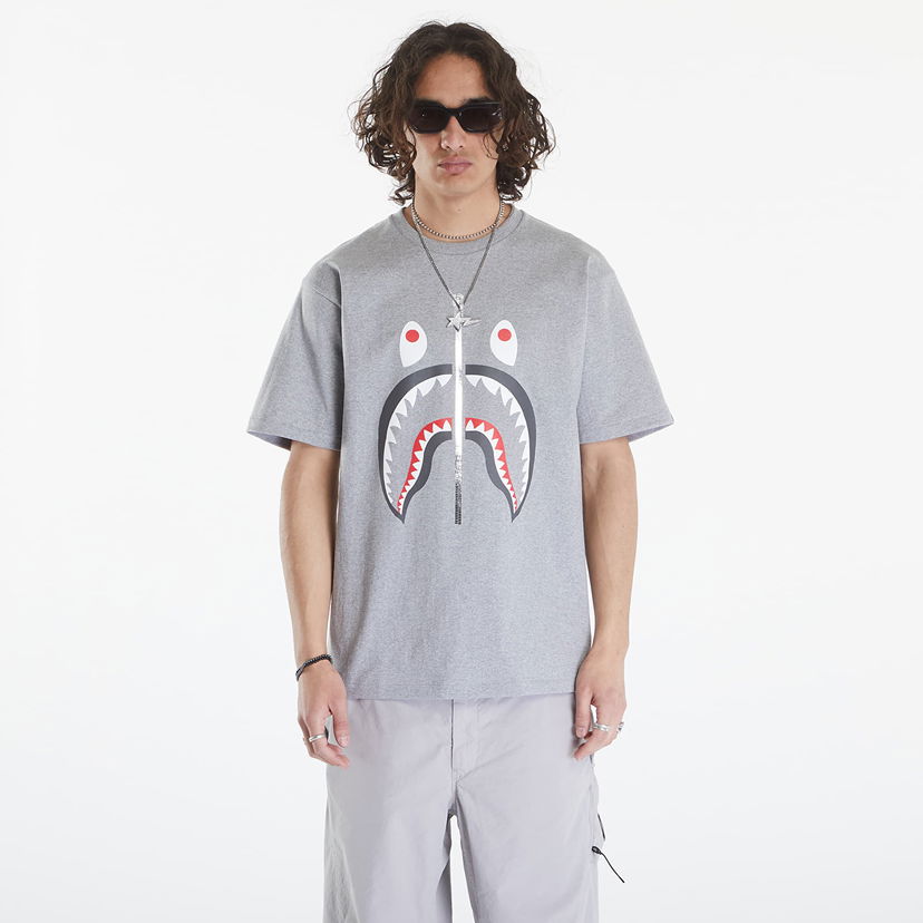 Majica BAPE A BATHING APE Shark Tee Gray Siva | 001TEK301003M GRA
