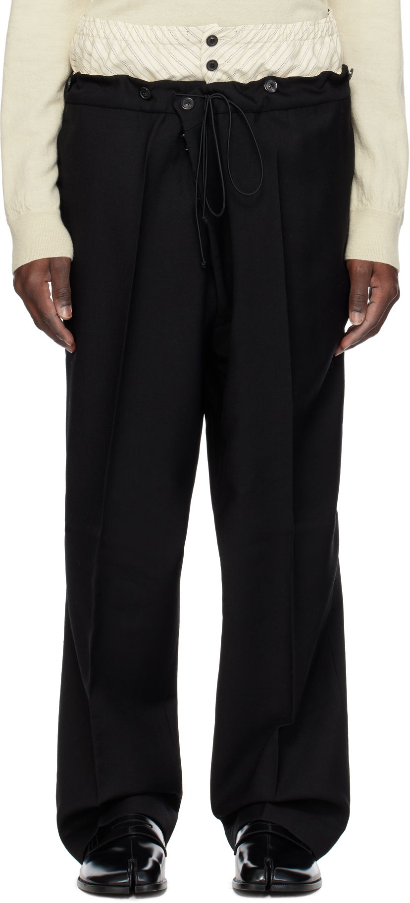 Hlače Maison Margiela Maison Margiela Layered Trousers Črna | S50KA0658 M35415