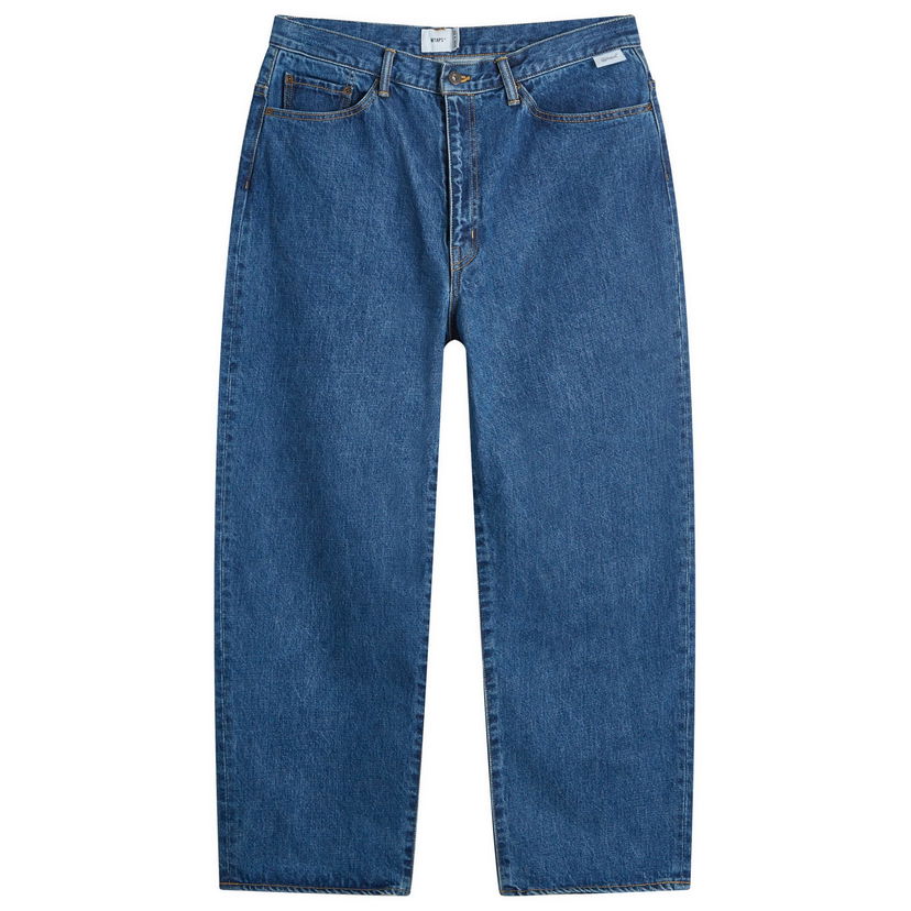 Kavbojke WTAPS Embroidered Straight Leg Jeans Modra | 242WVDT-PTM02-IND