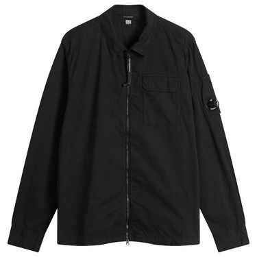 Srajce C.P. Company Organic Gabardine Zip Overshirt Črna | RCCMOS705A-110143G-999, 0