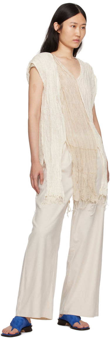 Majica brez rokavov Baserange Baserange Frayed Crinkled Tunic Bež | TOSC-SI-SP24, 3