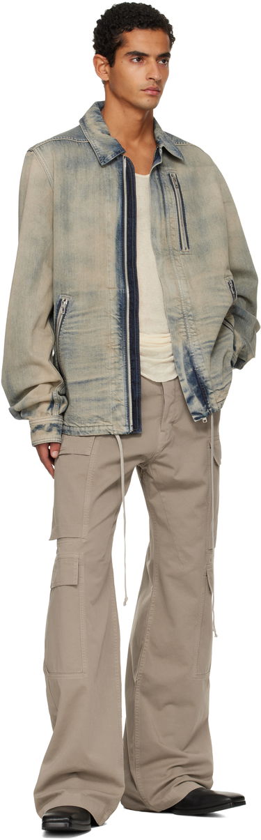 Jakna Rick Owens DRKSHDW Concordians Concealed Zipfront Denim Jacket Modra | DU02E7775 DMP, 3
