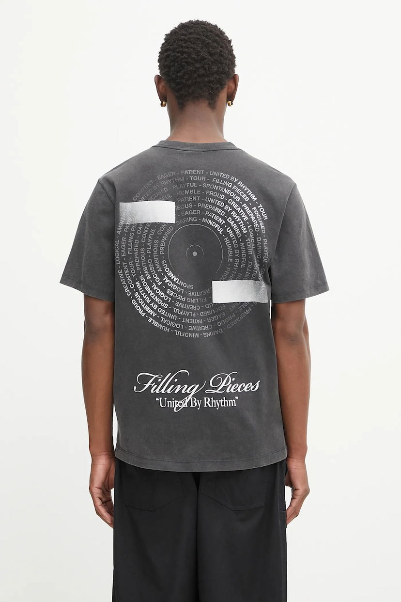 Majica Filling Pieces Filling Pieces Vinyl Graphic T-Shirt Črna | 422520500240