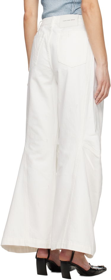 Cargo hlače Feng Chen Wang Feng Chen Wang Cargo Jeans Bela | FWS19TR03, 2