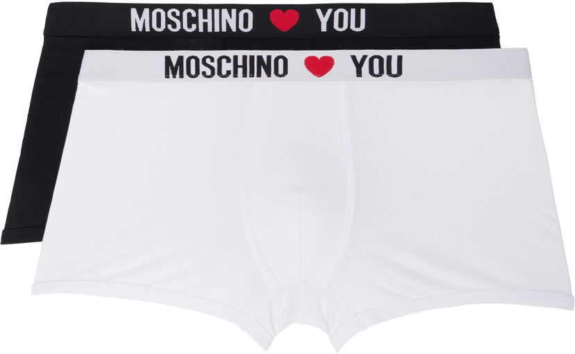 Boksarice Moschino Moschino 'My Valentine' Two-Pack Boxers Bela | 251V11311 4402 1555